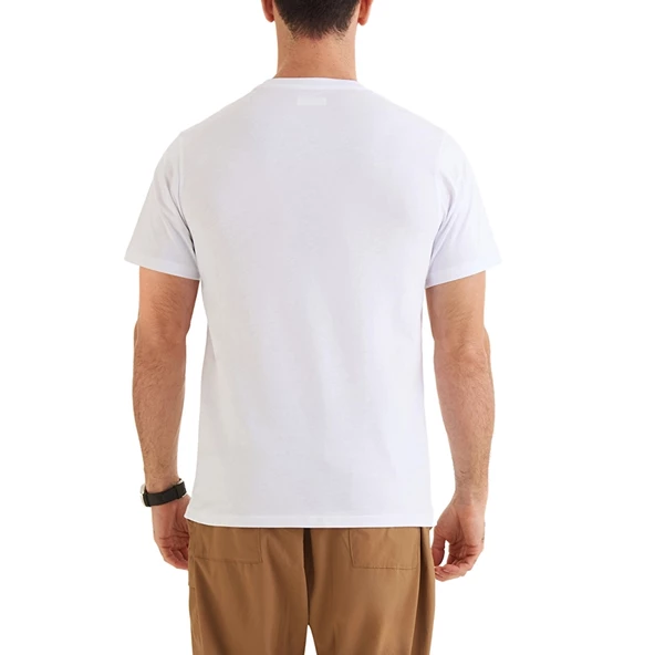 Columbia CSC Bar Split Graphic Kısa Kollu Erkek T-shirt Beyaz CS0121-100 - Resim 2