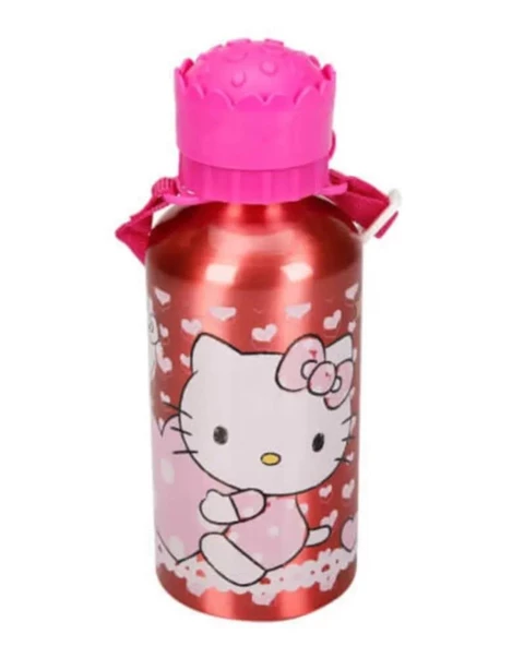 Çelik Matara Termos - 400 ml Hello Kitty Fuşya Pembe Karışımı alithestereo