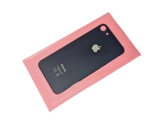Tkgz İPhone 8 Arka Pil Batarya Kapağı (CAM) SİYAH - 2