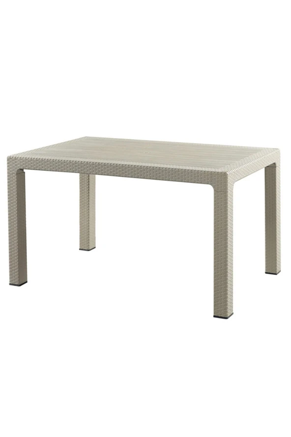 Almina Rattan Masa Takımı 90x150 Camsız Masa 4 Kişilik Bambu Sandalye Seti Bahçe Balkon Teras Takımı - 2