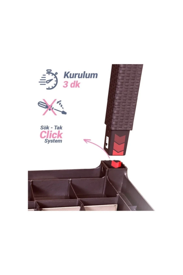 Almina Rattan Masa Takımı 80x140 Camsız Masa 4 Kişilik Rattan Sandalye Seti Bahçe Balkon Teras Takımı - 6