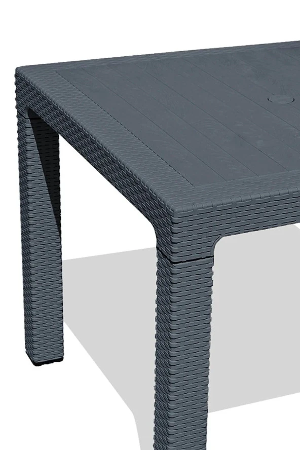 Almina Rattan Masa Takımı 80x140 Camlı Masa 4 Kişilik Bambu Sandalye Seti Bahçe Balkon Teras Takımı - 8