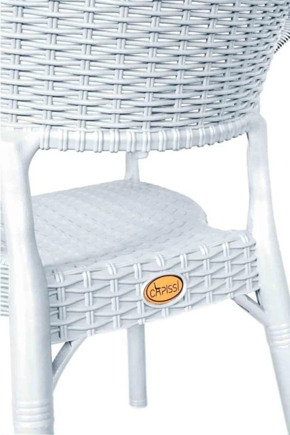 Almina Rattan Masa Takımı 90x150 Camlı Masa 4 Kişilik Bambu Sandalye Seti Bahçe Balkon Teras Takımı - 5