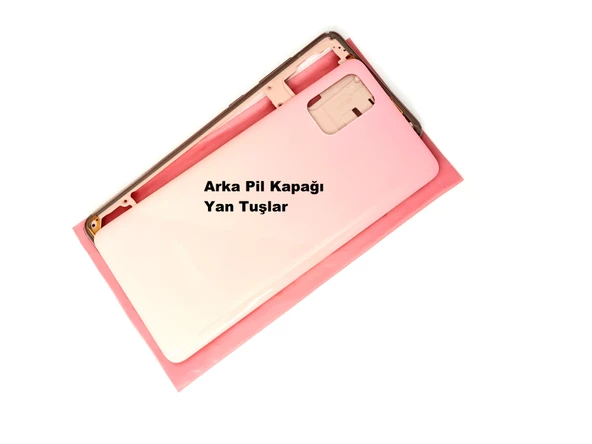Tkgz Samsung Galaxy (SM-A715) A71 KASA Arka Pil Batarya Kapağı Pembe