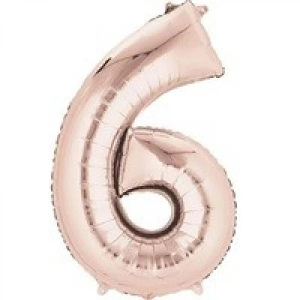 6 Rakam Rose Gold Folyo Balon 72 cm