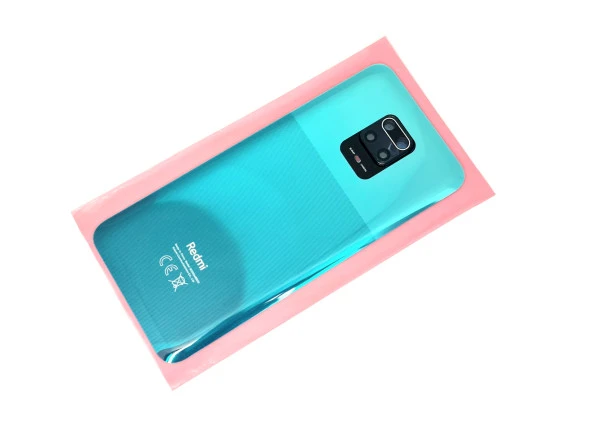 Tkgz Xiaomi Redmi Note 9S Arka Kapak Batarya Kapağı (Cam Kamera Camı) Yeşil