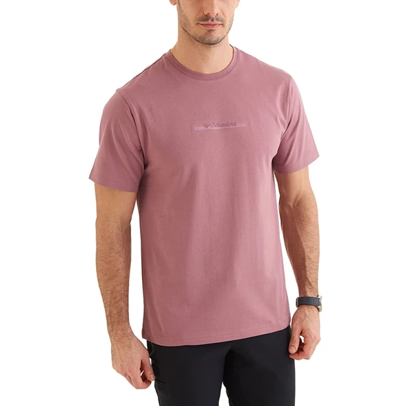 Columbia CSC Bar Split Graphic Kısa Kollu Erkek T-shirt Kırmızı CS0121-609 - Resim 5