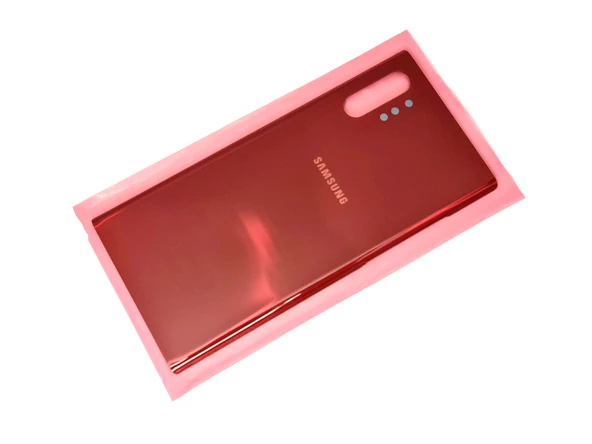 Tkgz Samsung Galaxy NOTE 10 PLUS Arka Pil Batarya Kapağı (CAM) KIRMIZI