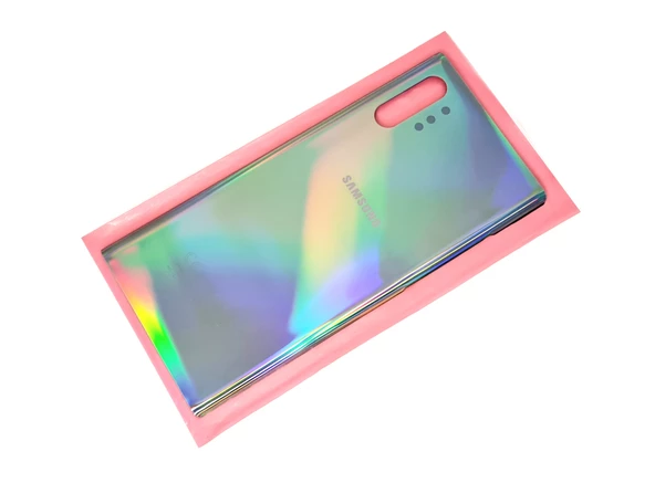 Tkgz Samsung Galaxy NOTE 10 PLUS Arka Pil Batarya Kapağı (CAM) GRİ