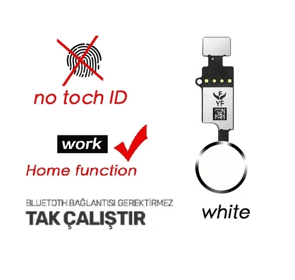 Tkgz İPhone 7 Home Tuşu (BEYAZ)
