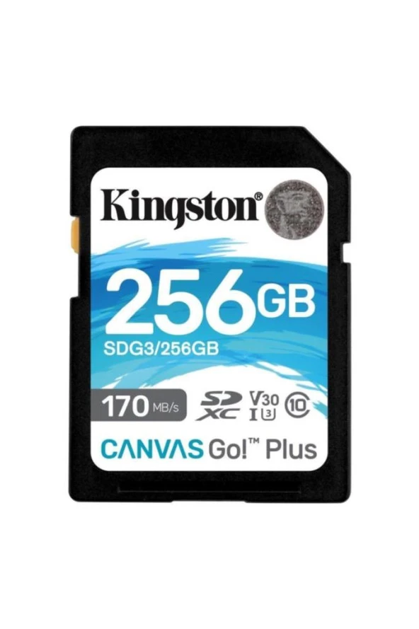 Kingston Sdg3-256Gb 256Gb Sdxc Canvas Go Plus 170R C10 Uhs-İ U3 V30 Hafıza Kartı - OUTLET