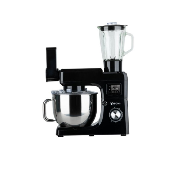 Yasomi 1511bml 7 litre Led Ekranlı Kıyma Çekme Aparatlı Blender Stand Mikser Mutfak Şefi (siyah)