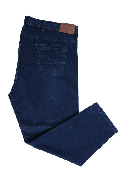 Battal Beden Kot Pantolon Mavi Renk - 3