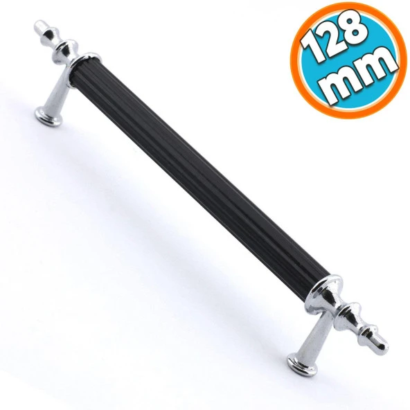 Mobilya Kulp Mutfak Dolabı Çekmece Dolap Kulpları Kapak Kulpu Kulbu Siyah 128 mm Metal ürün görseli