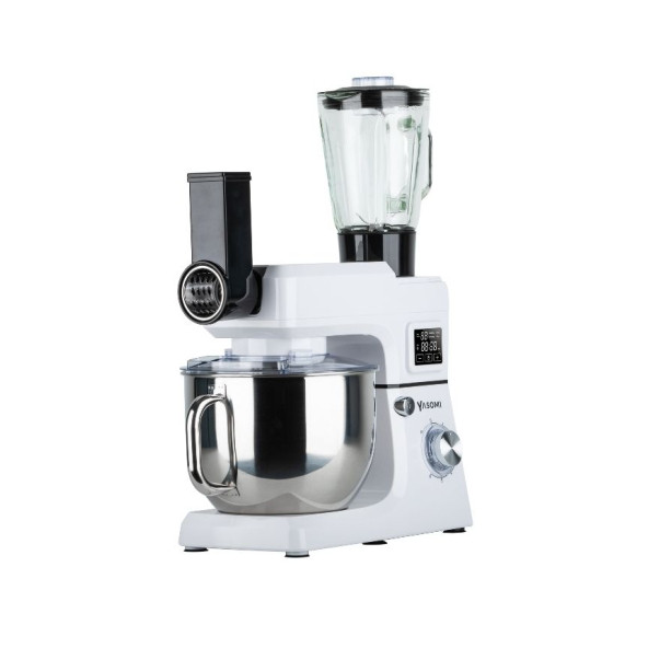 Yasomi 1511bml 7 litre Led Ekranlı Kıyma Çekme Aparatlı Blender Stand Mikser Mutfak Şefi (Beyaz) - 3