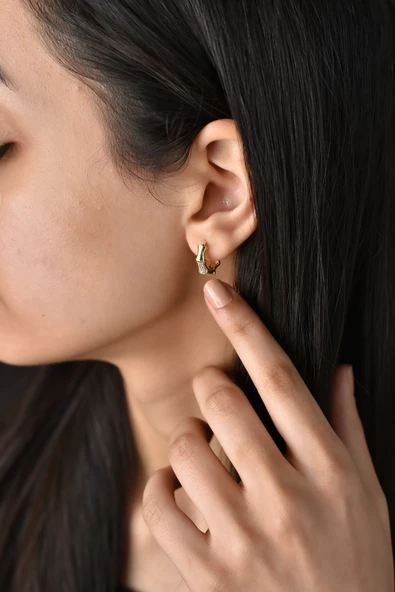 ÇG Kp43 Kemik Model Halka Küpe - 3