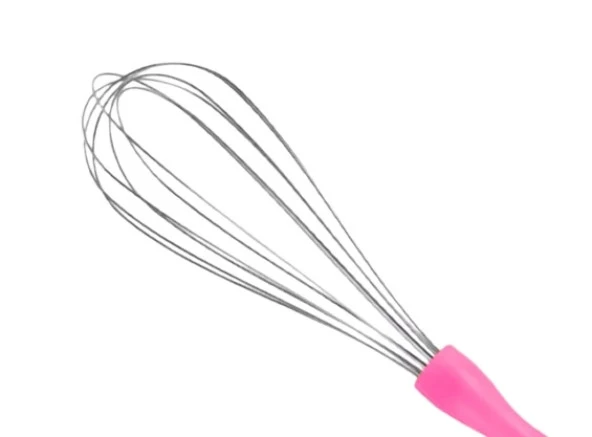 MyBru Paslanmaz Çelik Pembe Plastik Saplı El Çırpıcısı (Blender) Büyük Boy - 5