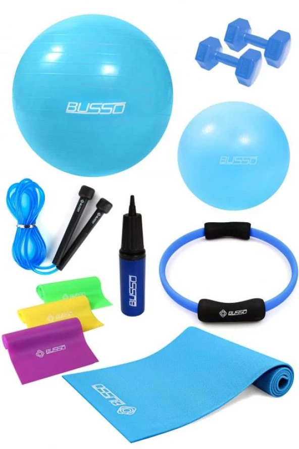 Busso Ultra Pilates Set-Mavi