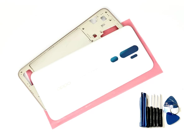 Tkgz Oppo A5 2020 ORJ Kasa Arka Pil Batarya  + TAMİR SETİ - BEYAZ ürün görseli 1