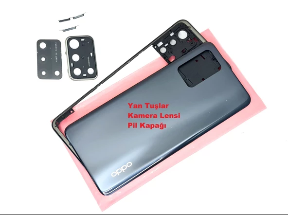 Tkgz Oppo A74 ORJ kasa Arka Pil Batarya Kapağı SİYAH