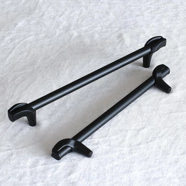 Prade 224 mm Mat Siyah Metal Kulp Mobilya Çekmece Mutfak Dolap Kapak Kulpları Dolabı Kulbu Kulpu - 3