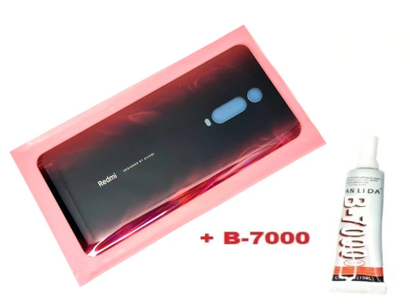 Tkgz Xiaomi Mİ 9T Mi 9T Pro Arka Pil Batarya Kapağı (CAM+B-7000) KIRMIZI