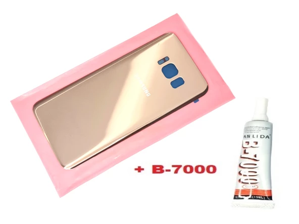 Tkgz Samsung Galaxy S8 Arka Pil Batarya Kapağı (CAM+B-7000) GOLD
