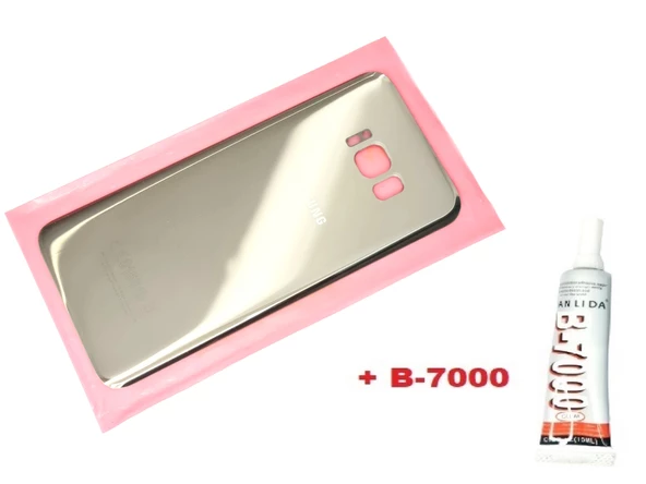 Tkgz Samsung Galaxy S8 PLUS Arka Pil Batarya Kapağı (CAM+B-7000) GOLD