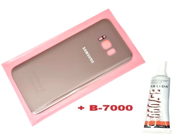 Tkgz Samsung Galaxy S8 PLUS Arka Pil Batarya Kapağı (CAM+B-7000) ROSE GOLD
