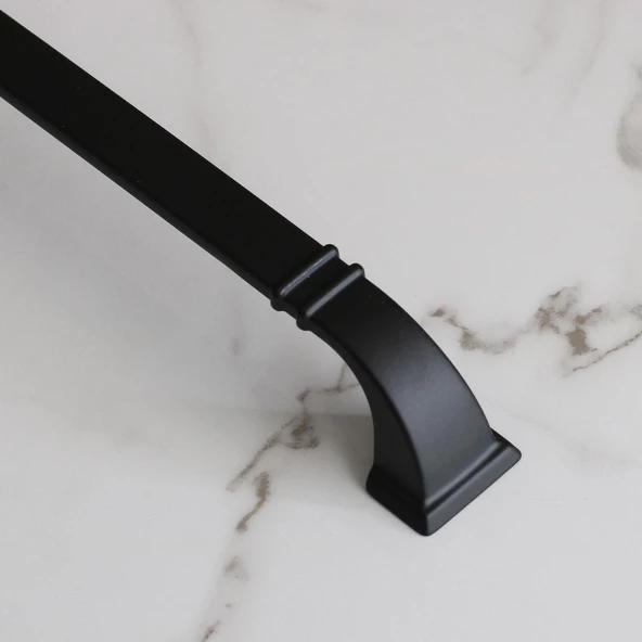 Roma 224 mm Mat Siyah Kulp Metal Mobilya Çekmece Dolap Kapak Mutfak Kulpları Kulbu Dolabı Kulpu - Resim 8