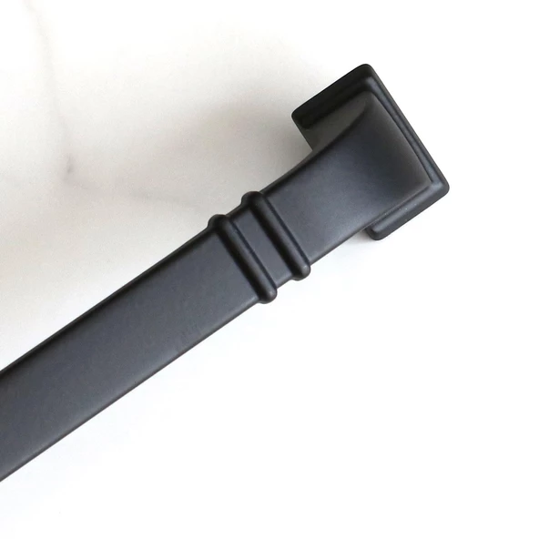 Roma 224 mm Mat Siyah Kulp Metal Mobilya Çekmece Dolap Kapak Mutfak Kulpları Kulbu Dolabı Kulpu - Resim 3
