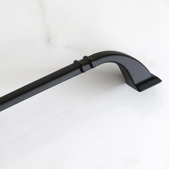 Roma 224 mm Mat Siyah Kulp Metal Mobilya Çekmece Dolap Kapak Mutfak Kulpları Kulbu Dolabı Kulpu - Resim 5