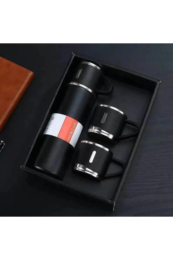Termos Fincan Seti Vakumlu Kamp Seti 12 Saat Sıcak 12 Saat Soğuk Kalabilen Bootle 500 ML Vacuum Flask Set - 2