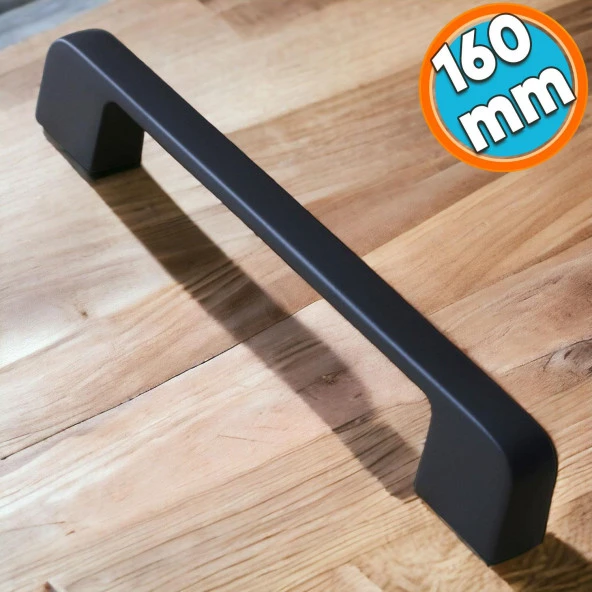 Mobilya Kulp Mutfak Dolabı Çekmece Dolap Kulpları Kapak Kulpu Kulbu Siyah 160 mm Metal ürün görseli