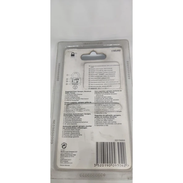 170 Eurd Masif Pirinç Asma Kilit 70mm - 4