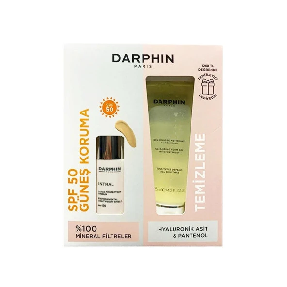 Darphin Intral Güneş Koruma SPF 50 ve Cleansing Temizleme Jeli 125 ml Set
