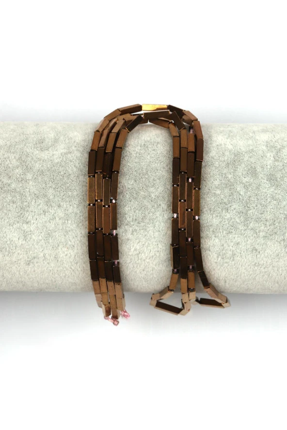 Gümüş Renk Hematit Dizi 2 x 8 mm Boru Kesim ürün görseli