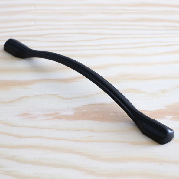 Mobilya Kulp Mutfak Dolabı Çekmece Dolap Kulpları Kapak Kulpu Kulbu Siyah Renk 160 mm Metal - Resim 3
