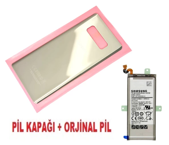 Tkgz Samsung Galaxy NOTE 8 Arka Pil Batarya Kapağı + PİL (CAM) GOLD - 1