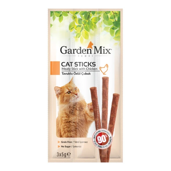 Gardenmix Kedi Tavuklu Stick Ödülü 3x5 Gr