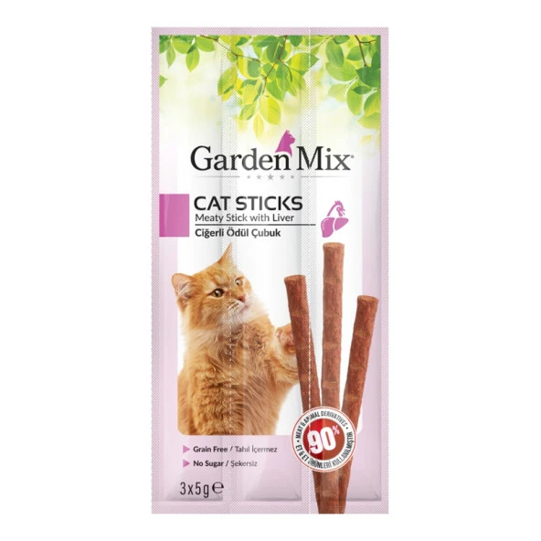 Gardenmix Kedi Ciğerli Stick Ödülü 3x5 Gr