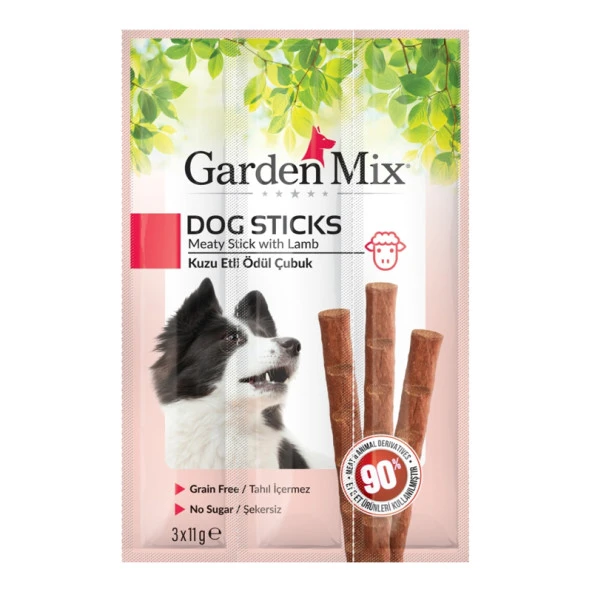 Gardenmix Köpek Kuzu Etli Stick Ödülü 3x11 Gr