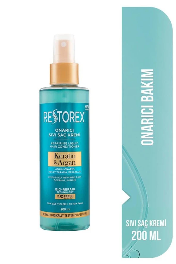 Restorex Keratin & Argan İçerikli Onarıcı Sıvı Saç Kremi 200 ml