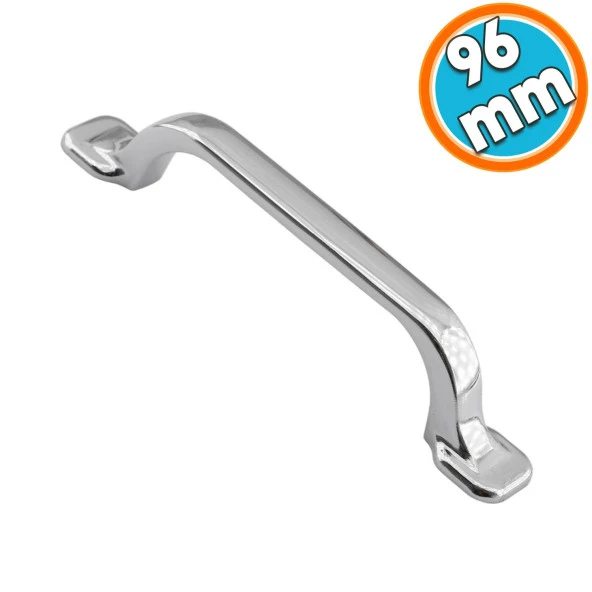 Mobilya Mutfak Dolabı Çekmece Dolap Kapak Kulpu Kulbu 96 mm Krom Metal Kulp ürün görseli
