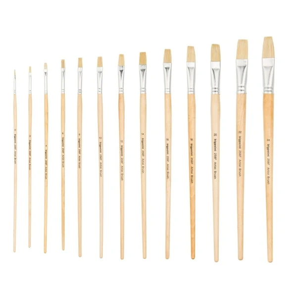 Bigpoint 258F Serisi Doğal Kıl Düz Kesik Fırça No:14 ürün görseli 1