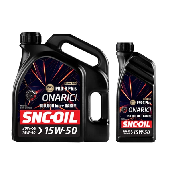 Icon Group - SNC-OIL 150.000 Km + Bakım Pro-S Plus Onarıcı 15W-50 Motor Yağı(5LT)