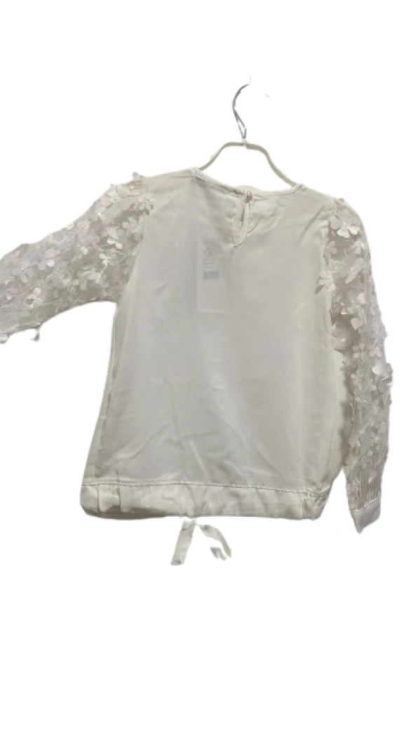 uğurböceğiçocuk Kol Çiçek Detay Baskılı Kız Çocuk Gömlek 1484 - 2