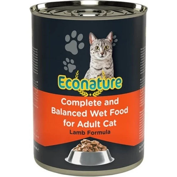 Econature Kuzu Etli Kedi Konservesi 400 gr