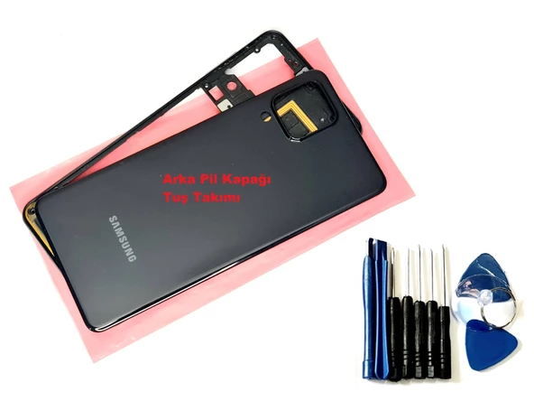 Samsung Galaxy A22 A225 4G KASA Aka Pil Batarya Kapağı (TAMİR SETİ) SİYAH ürün görseli 1