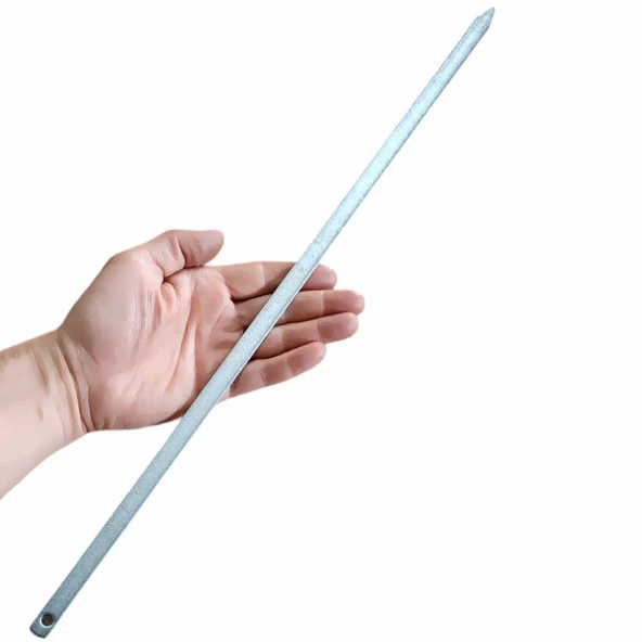 Aletçantam Tavuk Kanat Şiş Yassı Demir Mangal Barbekü Ciğer Kebap Sebze Şişi 50cm - 10 Adet - 3